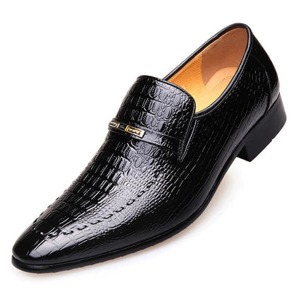 Elegant Men's Shoe Made of Genuine Leather + Free Watch