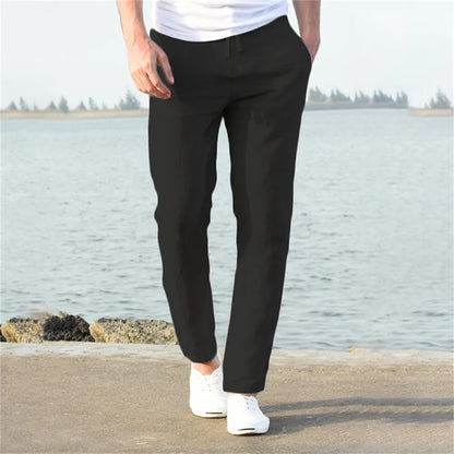 Poli - Airy Linen Trousers for Men for Summer