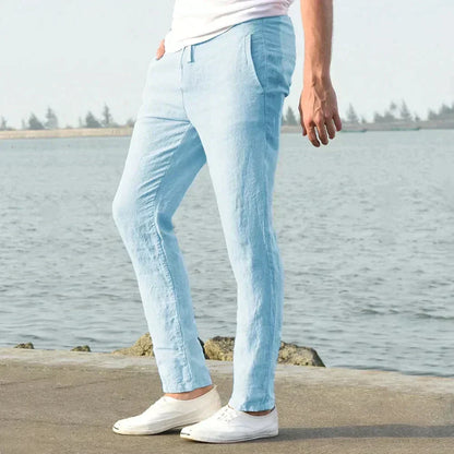 Poli - Airy Linen Trousers for Men for Summer