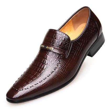 Elegant Men's Shoe Made of Genuine Leather + Free Watch