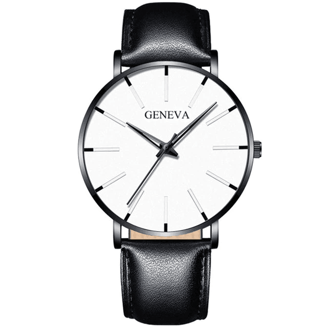 Men's Leather Watch - Geneva