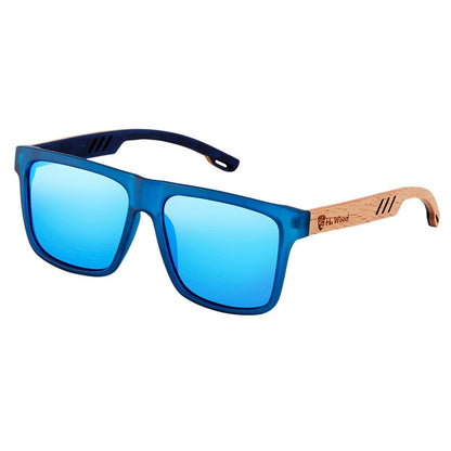 Polarised Men's Wooden Sunglasses with Square Design