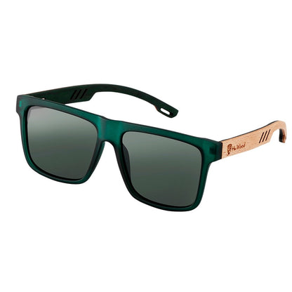 Polarised Men's Wooden Sunglasses with Square Design