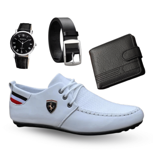 Kit Navarro 4 in 1 – Moccasin + Watch + Wallet + Belt