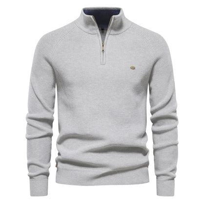 Men's Cotton Zip-Up Sweater