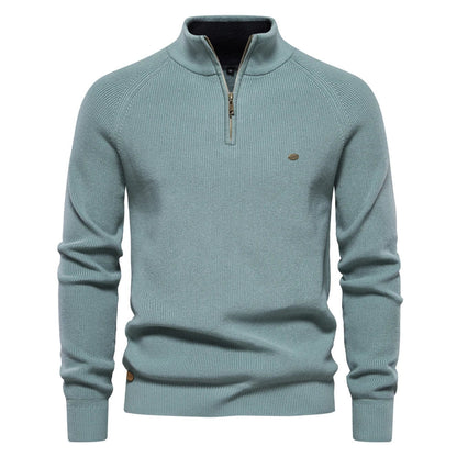 Men's Cotton Zip-Up Sweater