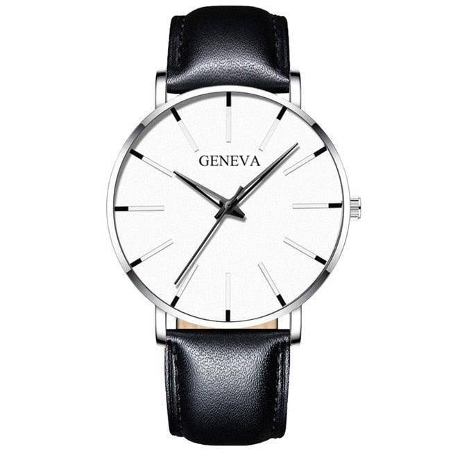 Men's Leather Watch - Geneva