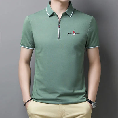 Men's Polo Shirt with Zip