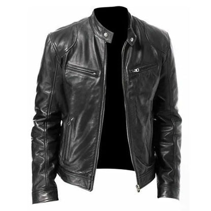 Slim Leather Jacket for Men