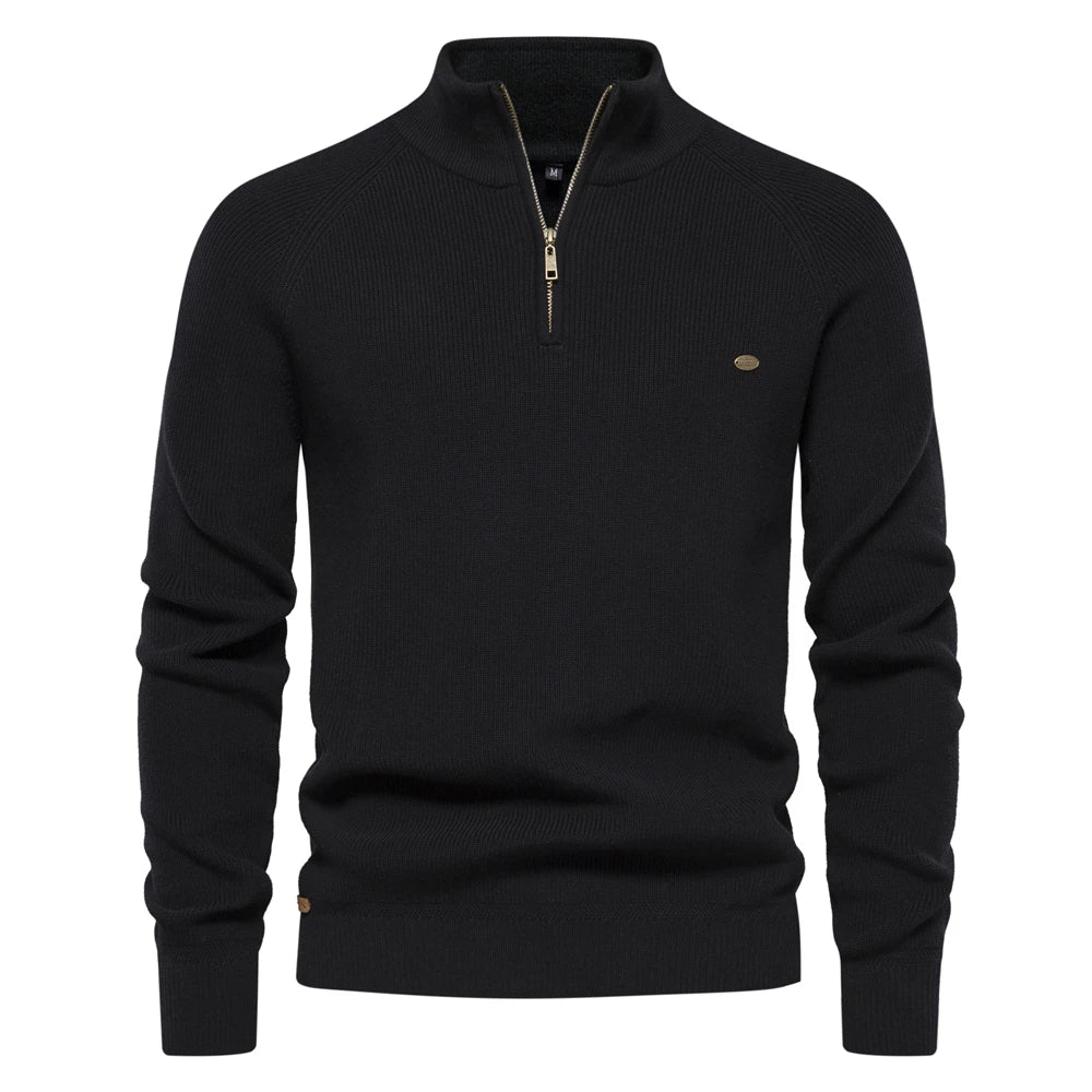 Men's Cotton Zip-Up Sweater