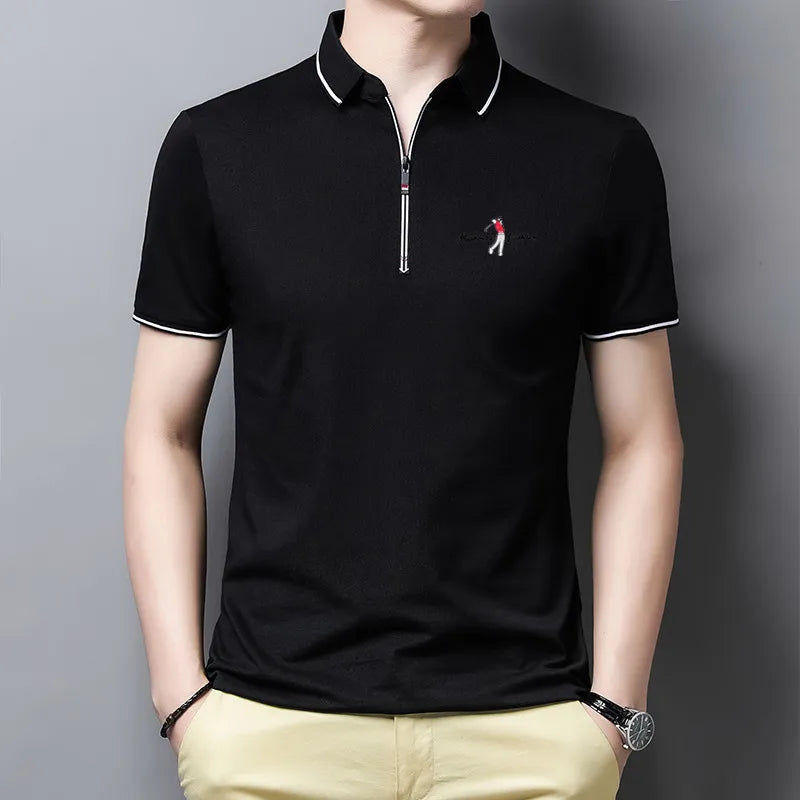 Men's Polo Shirt with Zip