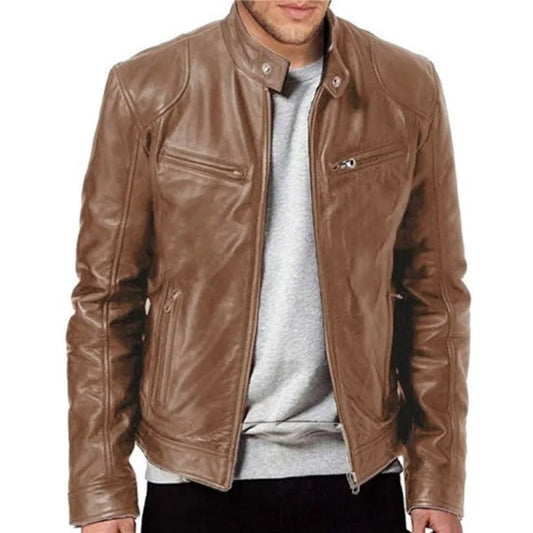 Slim Leather Jacket for Men