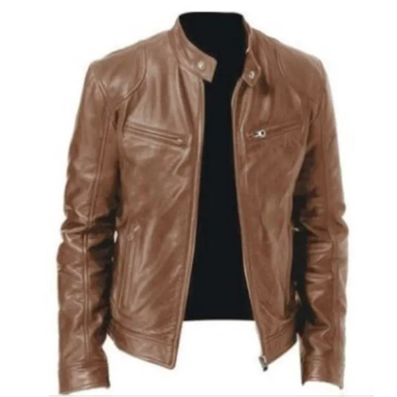 Slim Leather Jacket for Men