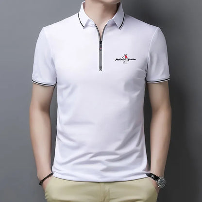 Men's Polo Shirt with Zip