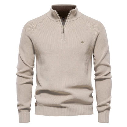 Men's Cotton Zip-Up Sweater