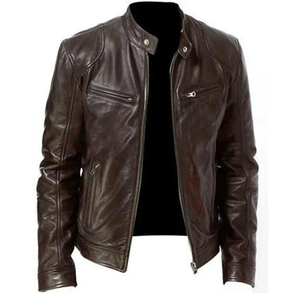 Slim Leather Jacket for Men