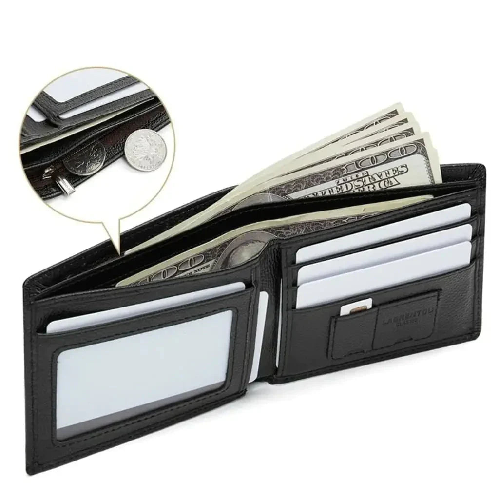 Men's Leather Wallet Laorentou