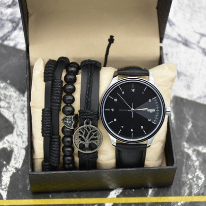 Minimalist Men's Watch + Bracelet Mix